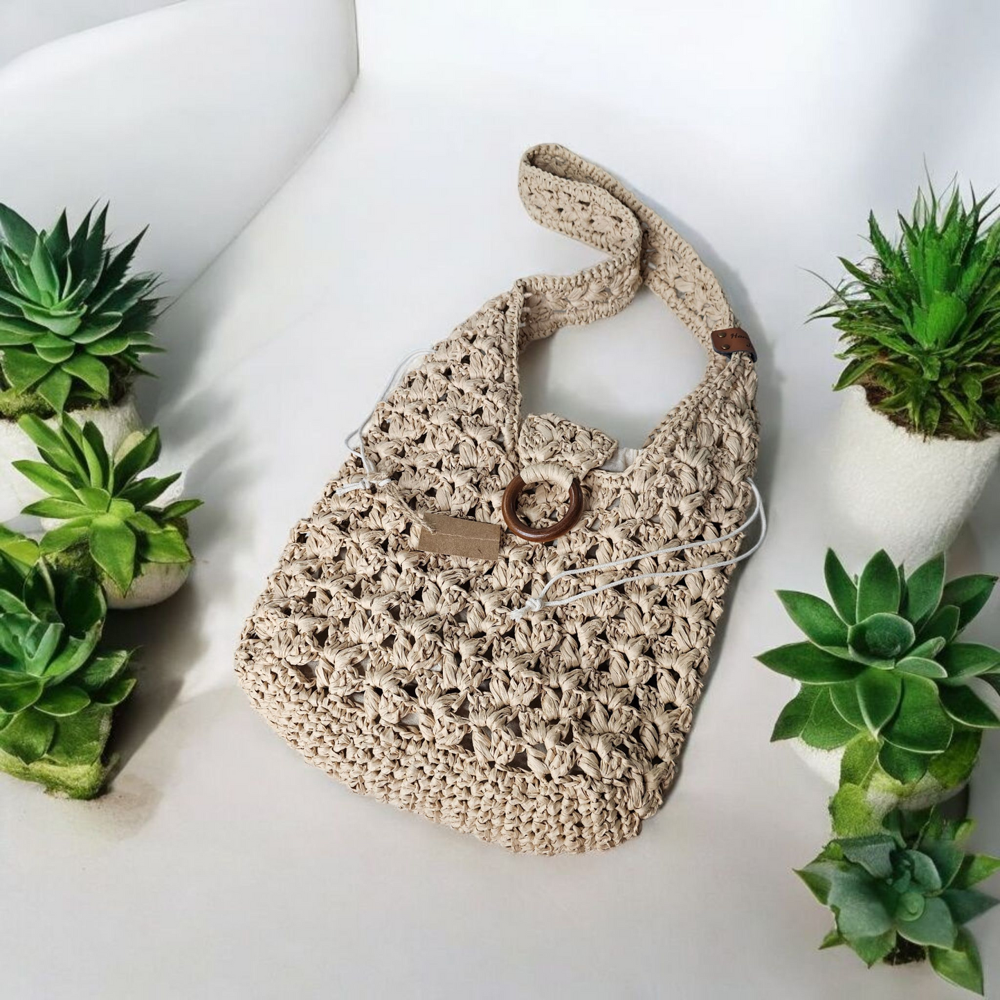Raffia crochet Boho Bag