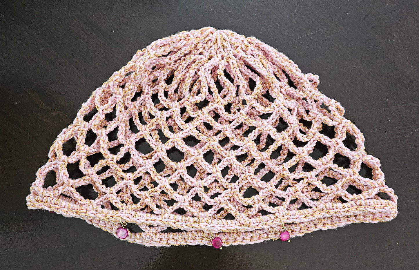 Mesh crochet caps