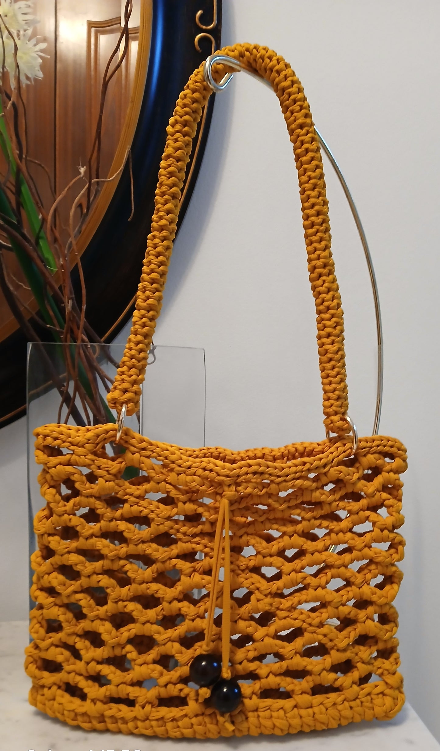 Mesh stich hobo bag