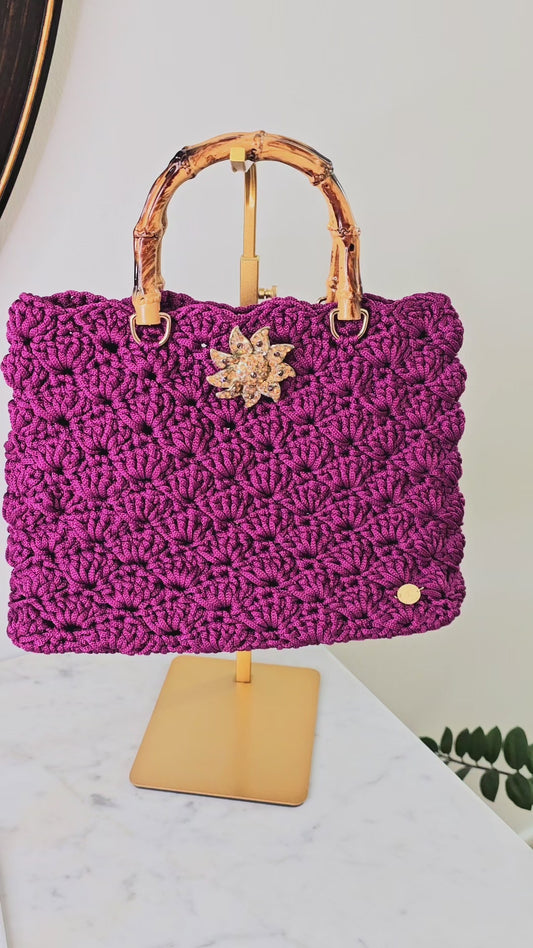 Crochet fan stich bag