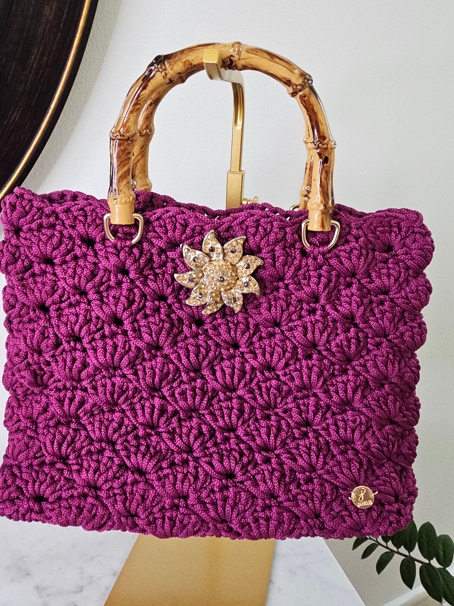 Crochet fan stich bag