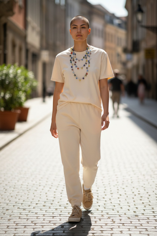 Crochet beaded necklace