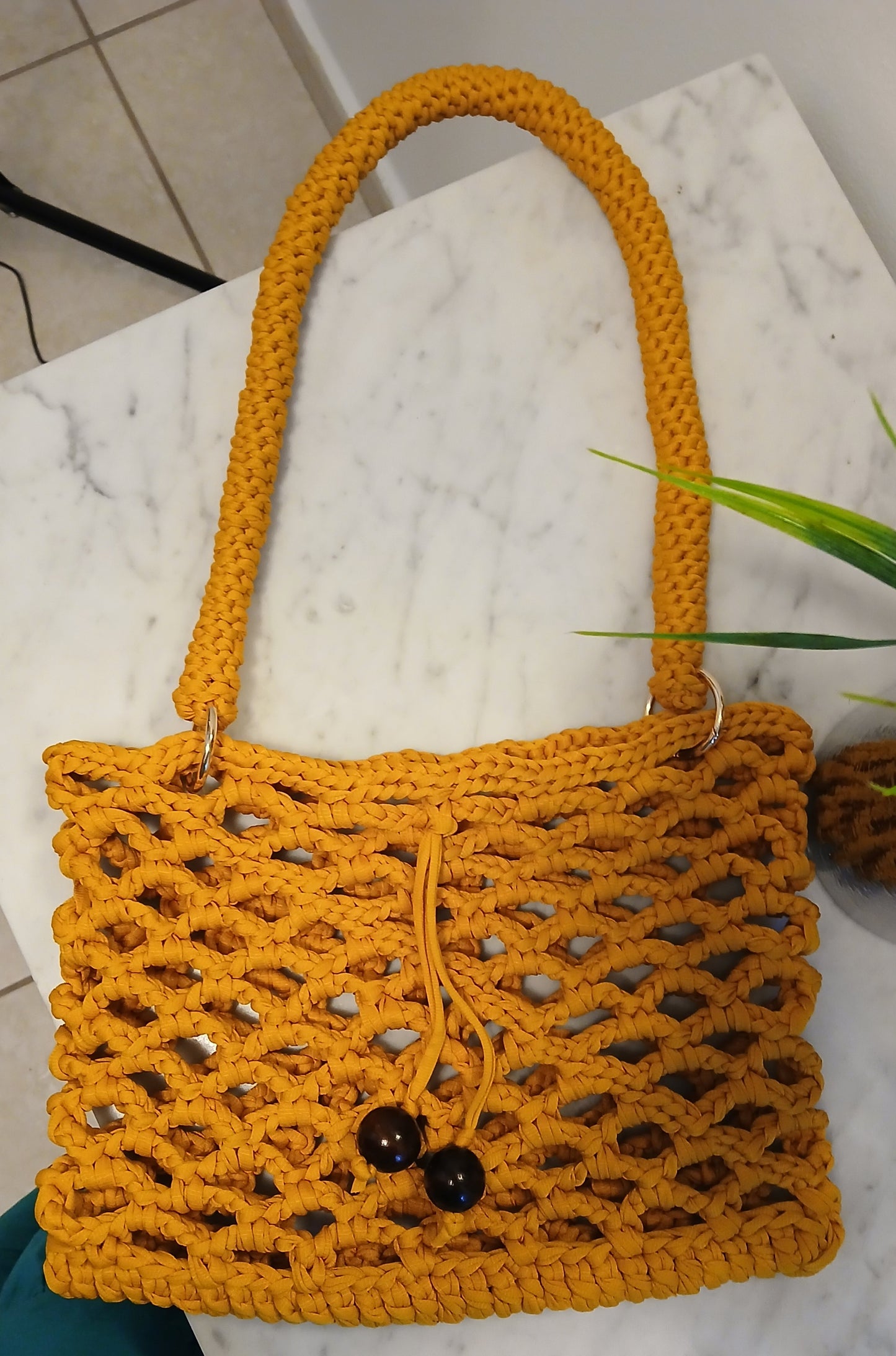 Mesh stich hobo bag