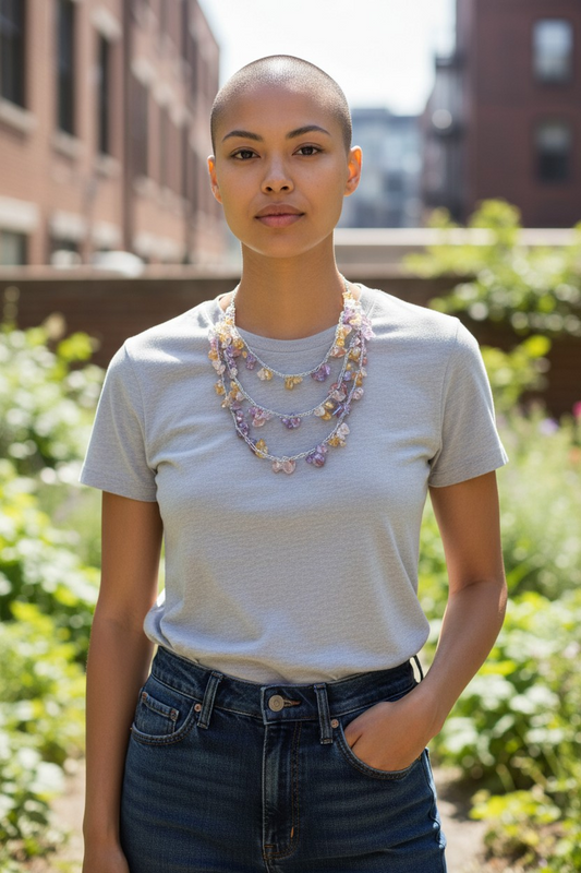 Crochet necklace "thousand rounds"