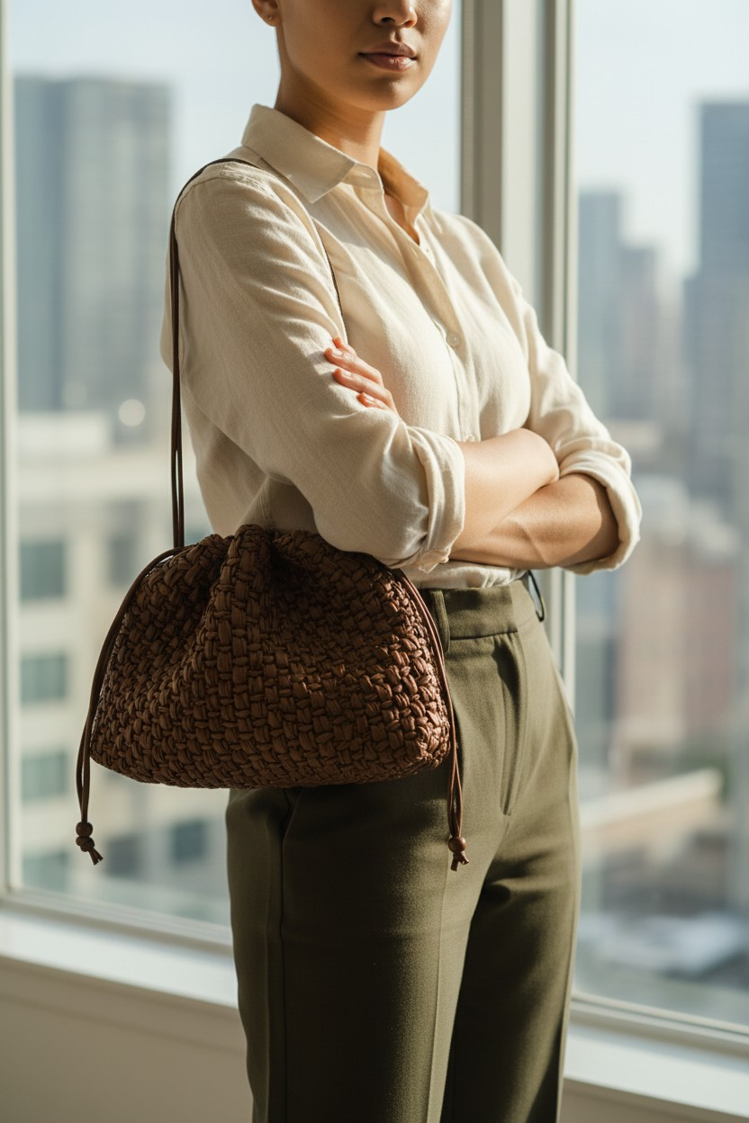 Pouch faux leather bag