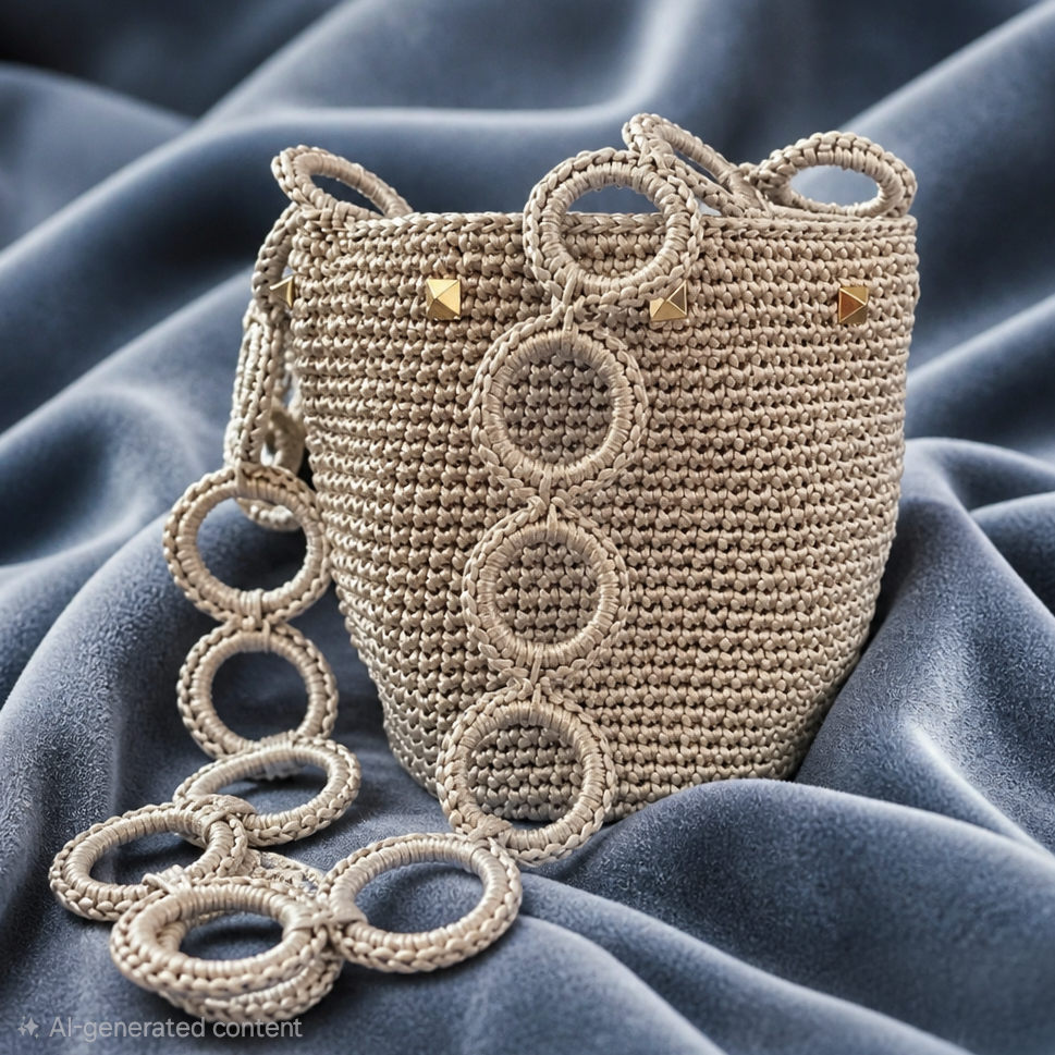 Bucket silk cord bag