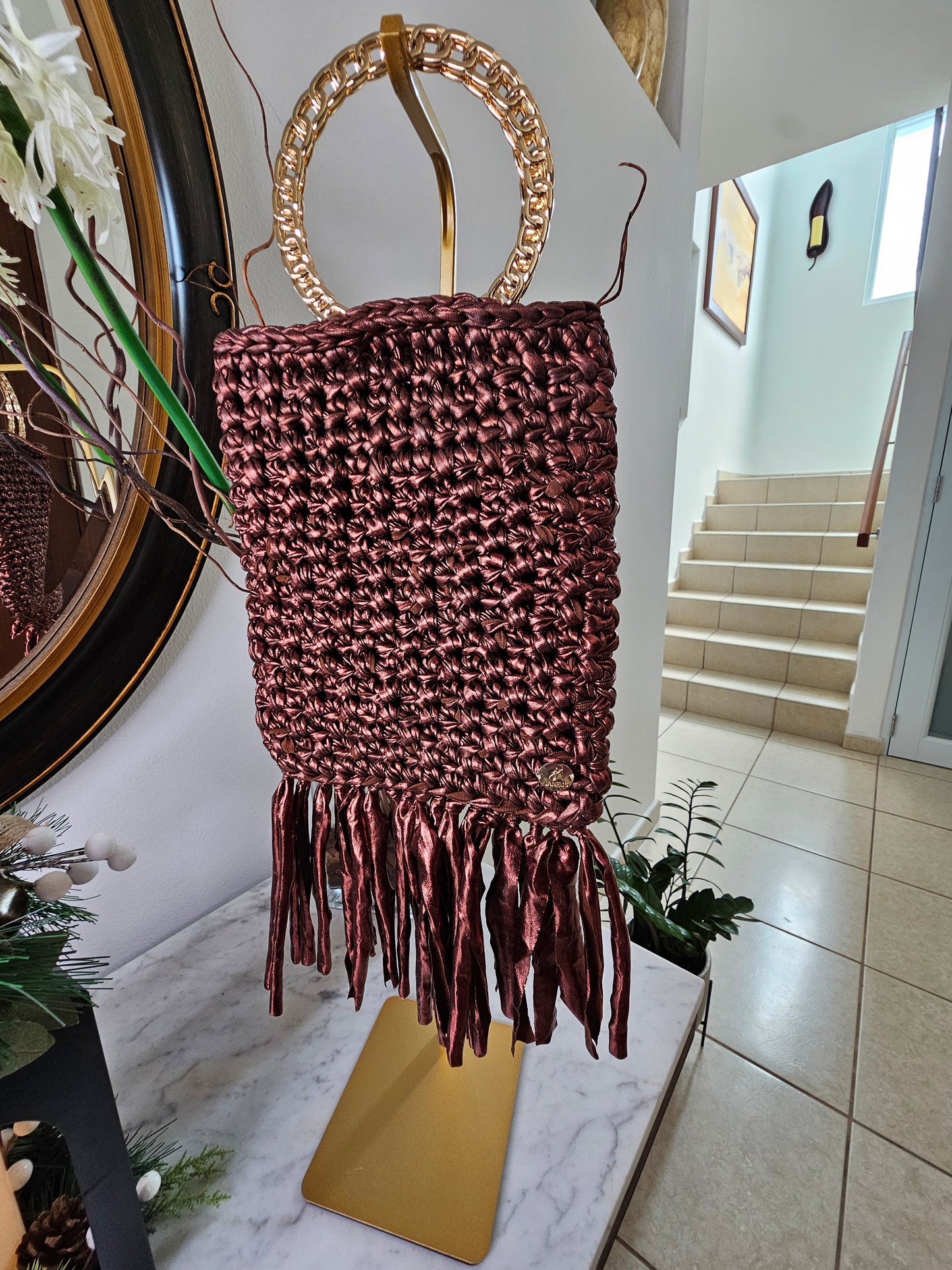 Handmade metalic bag