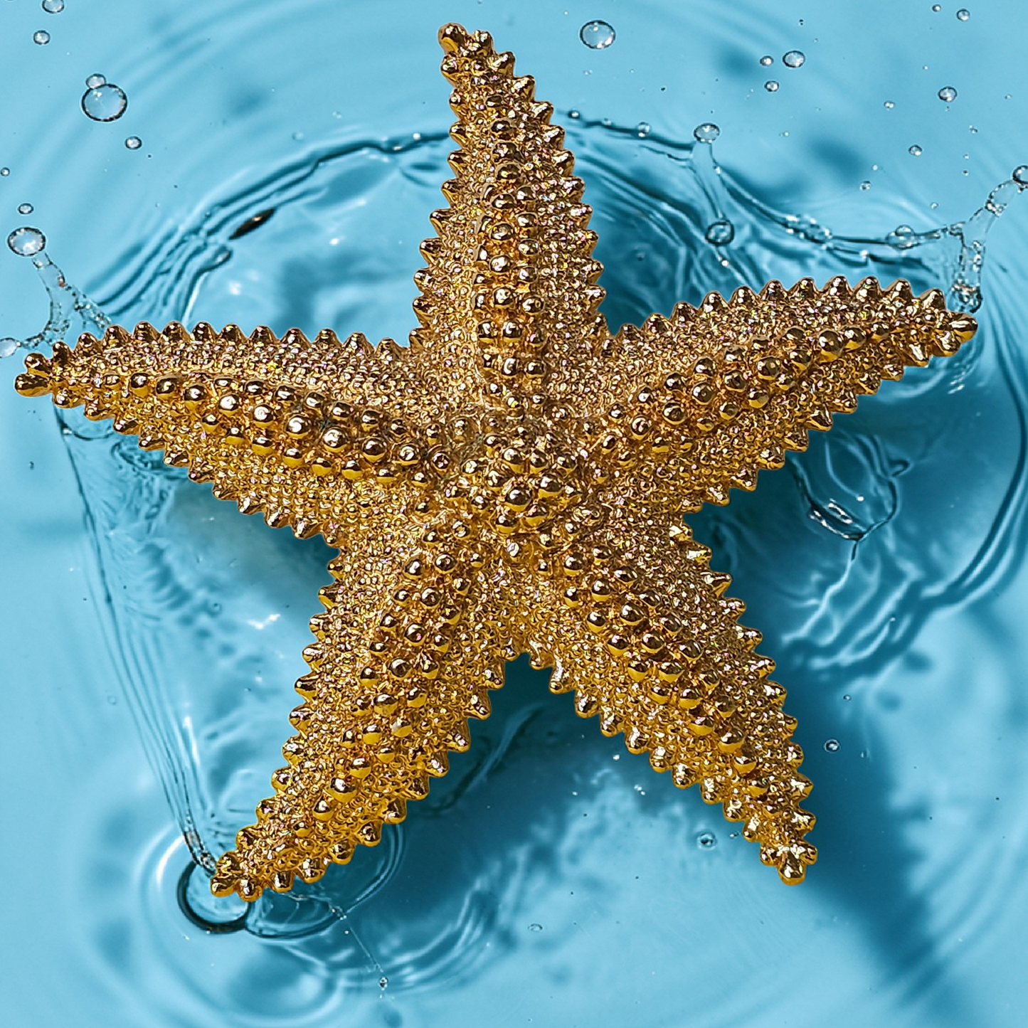 Starfish Monet Style Vintage Brooch