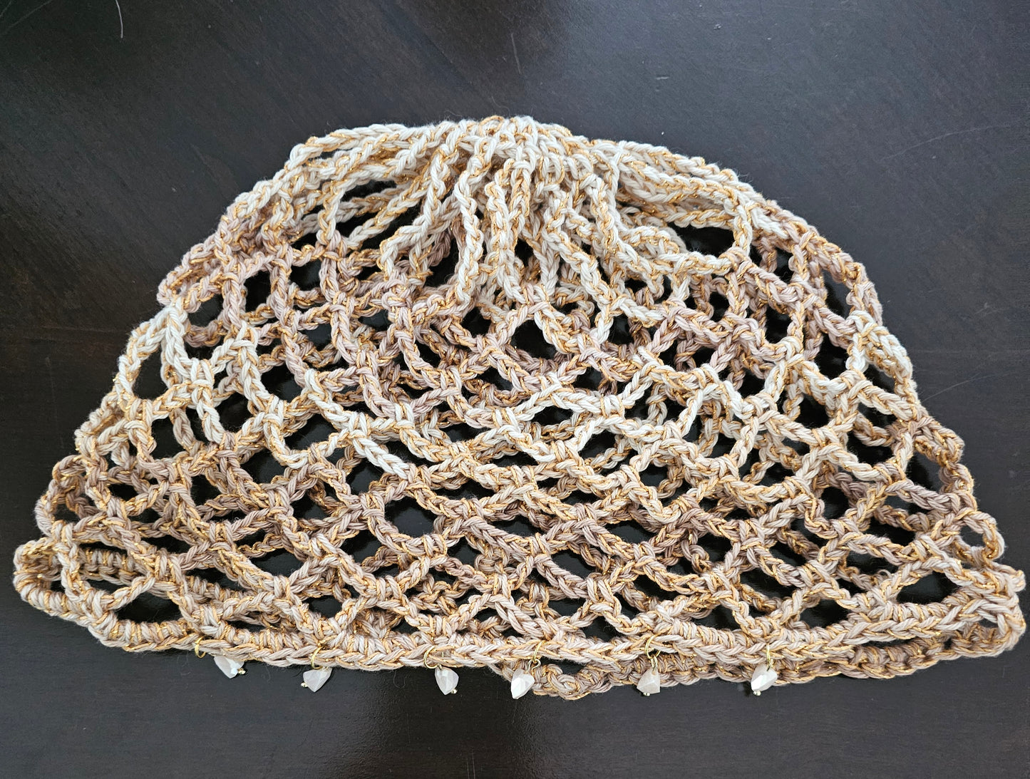 Mesh crochet caps