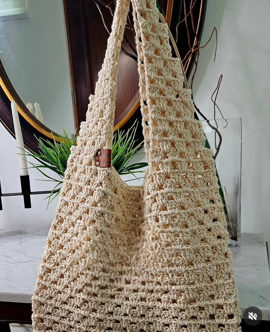 Large summer crochet bag