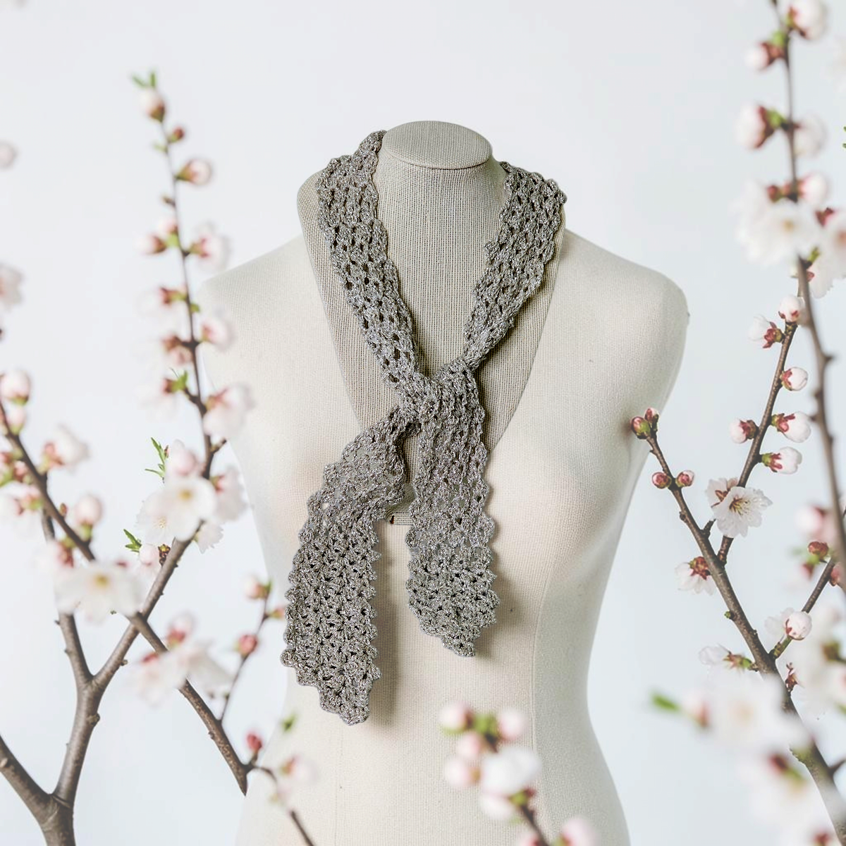 Silver Glitter Scarf