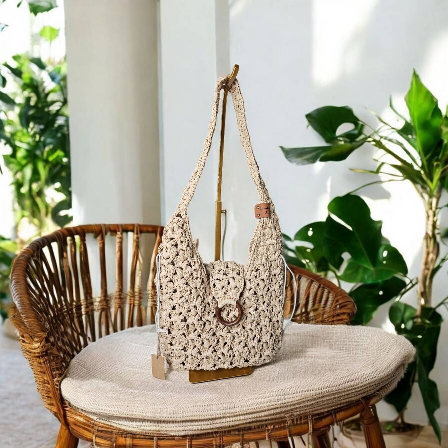 Raffia crochet Boho Bag