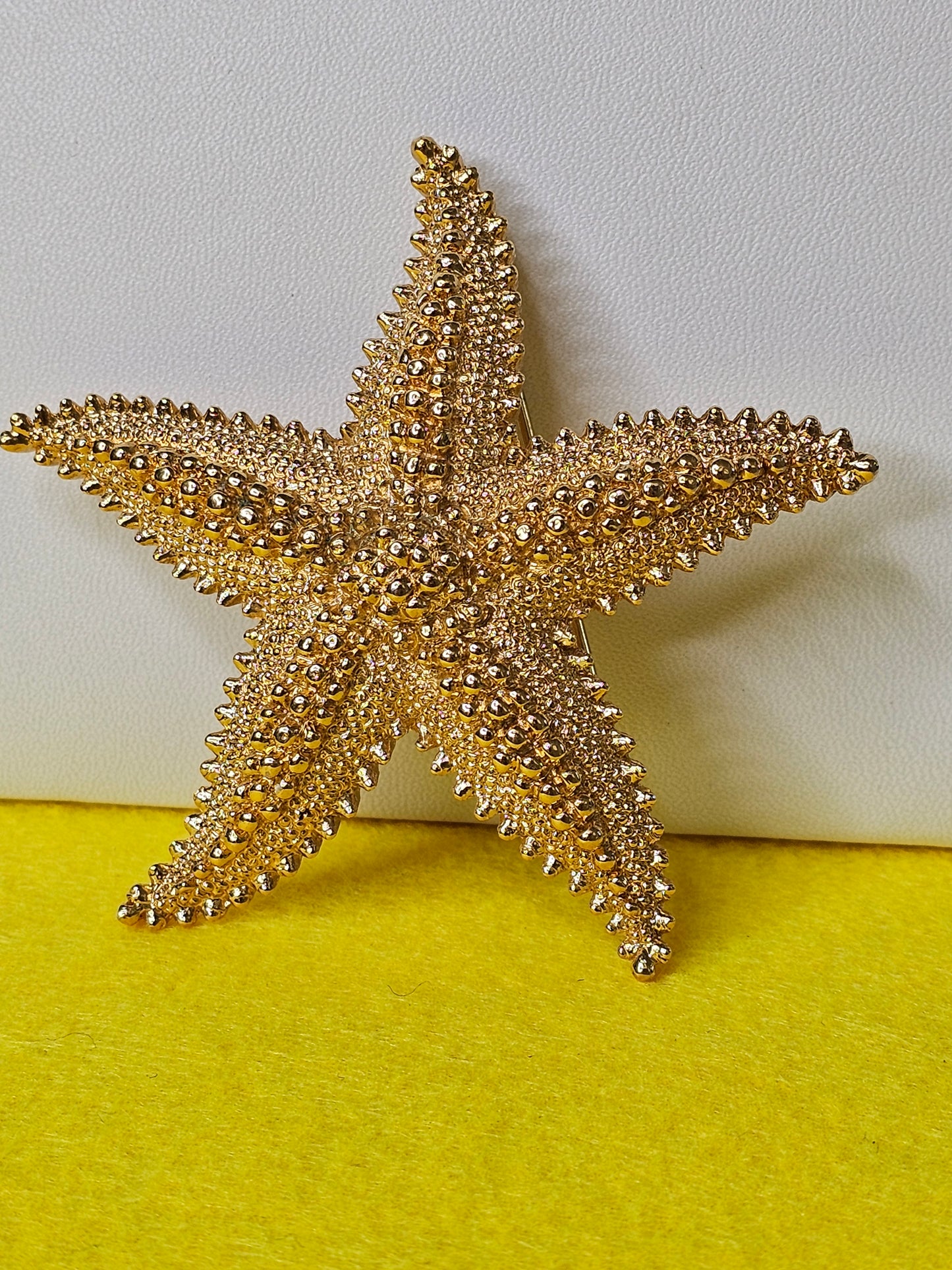 Starfish Monet Style Vintage Brooch