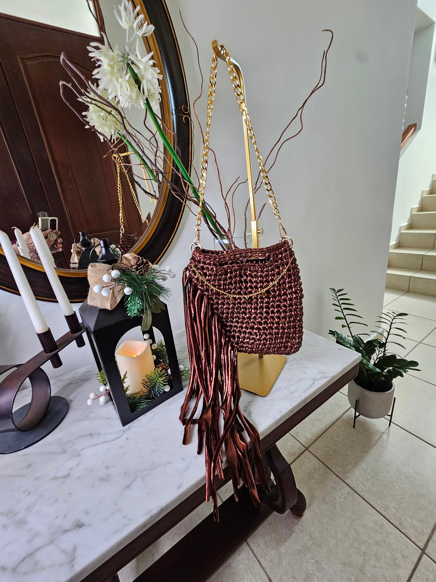 Fringe metalic handmade