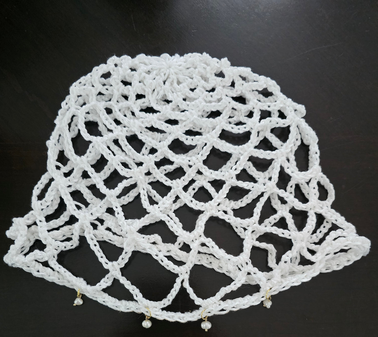 Mesh crochet caps