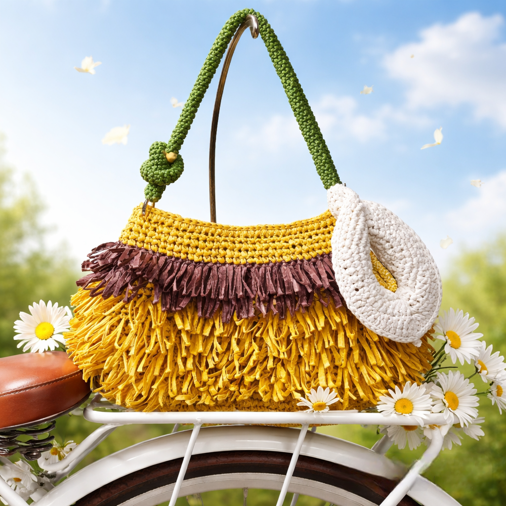 Raffia Calla Lilly Bag