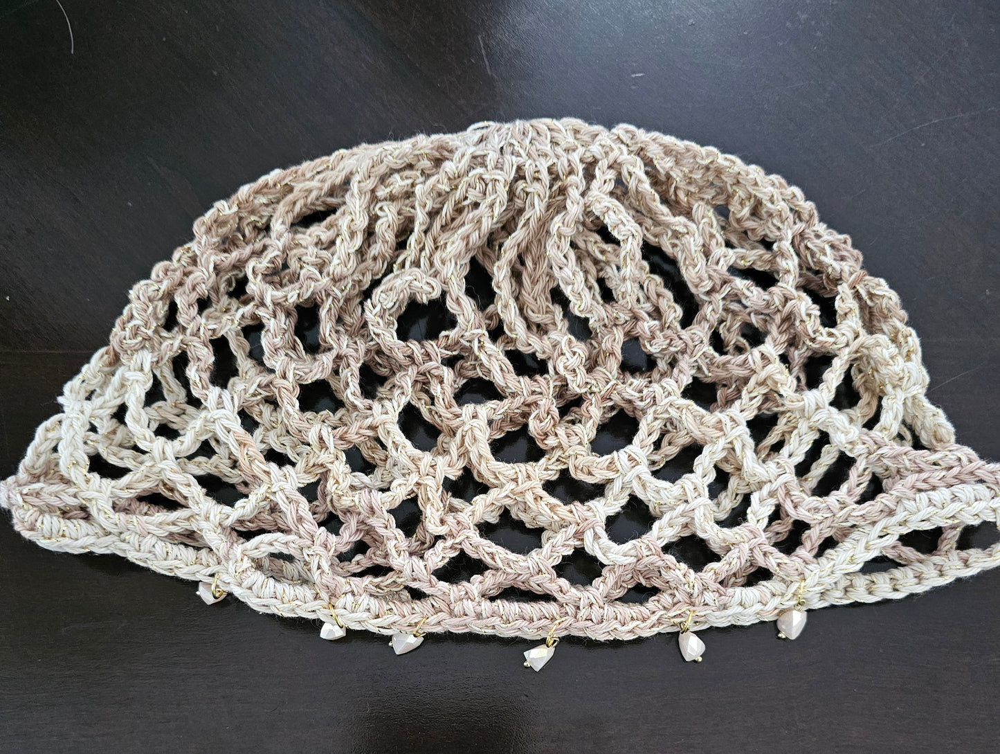 Mesh crochet caps